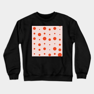 Pink Coral Random Polka Dots Seamless Repeat Pattern Crewneck Sweatshirt